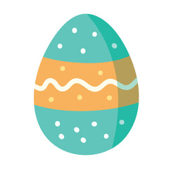 blue spring egg painted