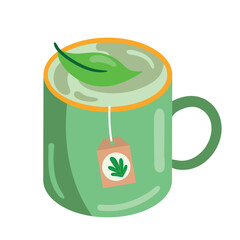green tea in mug