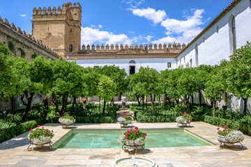 Naklejka premium Views from Alcázar de los Reyes Cristianos, a palace in the city of Cordoba, Spain