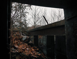 rubble in an old building