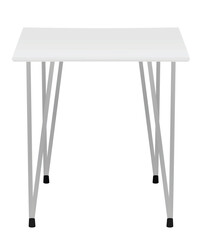 White outdoor  table. vector illustration