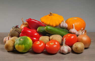 A set of vegetables