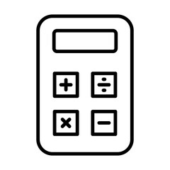 Calculator Icon Logo Design Vector Template Illustration Sign And Symbol Pixels Perfect