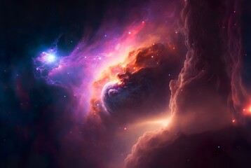 Nebula and space made with generative AI technology