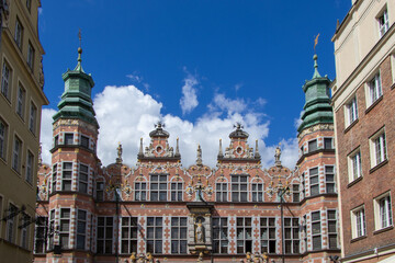 Fototapeta na wymiar Facade of the Great Armory in Gdansk (built 1605)