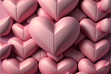 Valentine's Day Love: Romantic Gift Ideas for Couples with Red and Gold Hearts, Pink Clouds, and 4K Wallpaper Backgrounds to Celebrate the Holiday of Love generative ai