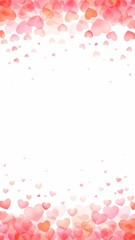 Wallpaper white and heart rain 