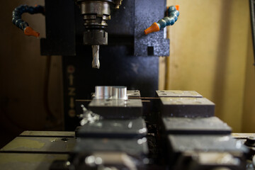 Parts processing at machining center