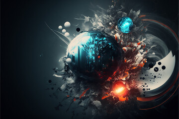 A beautiful digital abstract mesmerizing wallpaper background design concept. Ai generated