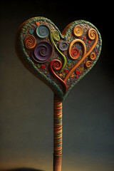 Valentine's day background, some cute hearts, love wallpaper illustration, generative ai
