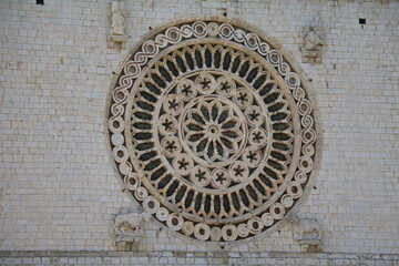 Window of Basilica di San Francesco d'Assisi in Assisi, Umbria Italy