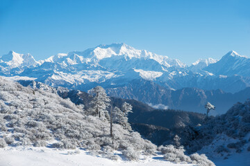 Obraz premium Himalayan snow-capped mountains