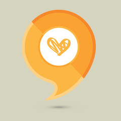 save pin icon, location vector icon, map pointer with heart icon