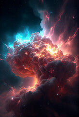 colorful cloud in space