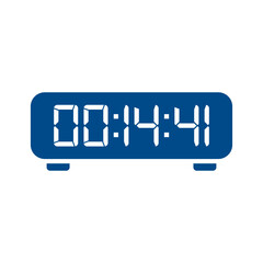 LED digital clock number isolated. Electronic figures for counter or calculator mockup interface design.