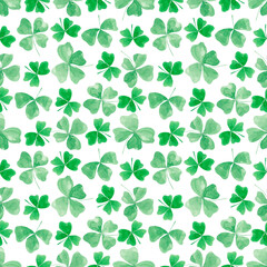 Hand drawn watercolor clover. Set of clover leaves.Saint Patrick. Spring. March 17. Spring holiday. Leprechaun. Hat. Gold. Clover. Four leaf clover. Luck. Decor set. Pattern.