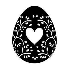 Easter egg with love heart