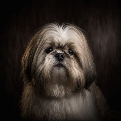 Lhasa Apso Dog Portrait