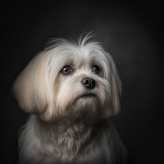 Naklejka na ściany i meble Maltese Dog Portrait