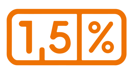 1,5 %