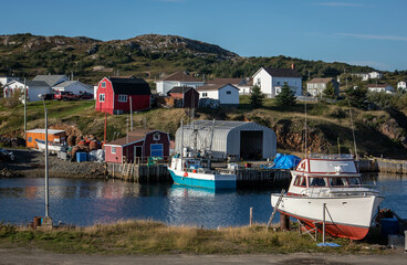 Fototapeta na wymiar fishing village on the coast of Twillingate Newfoundland