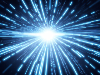 Fototapeta premium The Speed of Cyberspace, The Internet Superhighway Backdrop - Generative AI Image