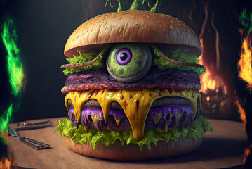 Cheeseburger Monster