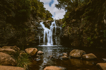 Lagoa do Vento, Risco waterfall in Paul da Serra, Madeira island, Portugal, Rabacal, 25 waterfalls