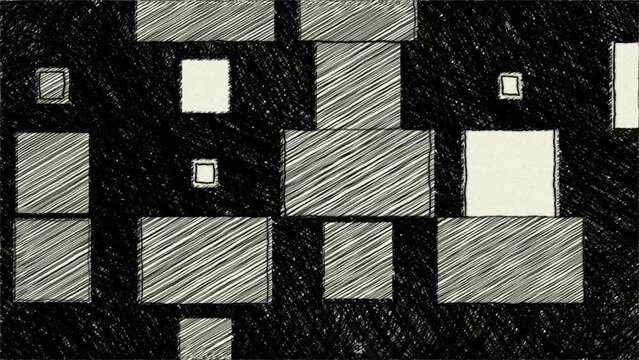 Hand draw animation of blocks
