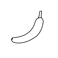 Banana icon in doodle sketch lines icon