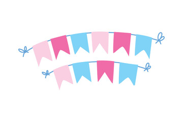flat colorful garland design