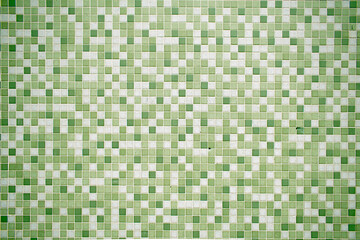 Mid century modern green square tile wall background