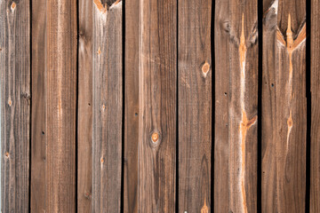 Bright wood panel fence with grain and knots background