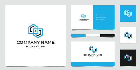 Obraz premium Modern Line Art House Logo Design