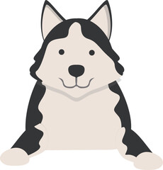 Husky mascot icon cartoon vector. Siberian dog. Animal head