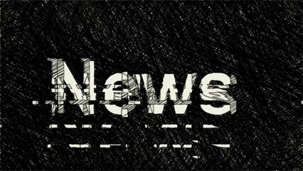 News text hand draw animation