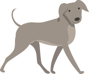 Dog walk icon cartoon vector. Animal run. Breed sprint