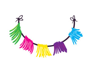 flat colored garland design