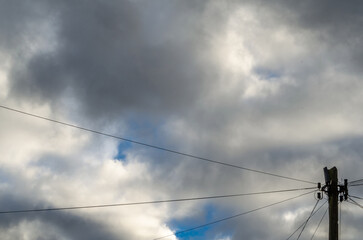 View of an electric power pole