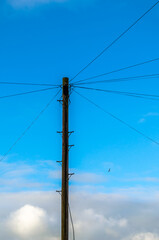 View of an electric power pole