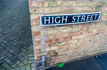 High street name plate