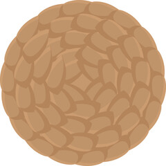 Ball decoration icon cartoon vector. Rope thread. Decoration string