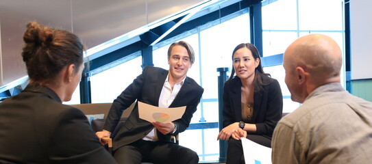 business team working at office