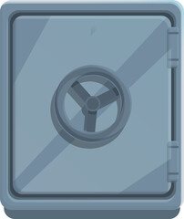 Secured box icon cartoon vector. Safe deposit. Lock secure