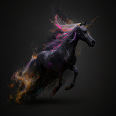 Obraz na płótnie Canvas unicorn wild and free