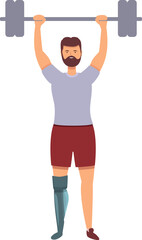 Fototapeta na wymiar Gym barbell icon cartoon vector. Physical sport. Training exercise