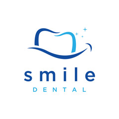 Abstract dental logo template design. Dental health, dental care and dental clinic. Logo for health, dentist and clinic.
