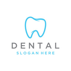 Abstract dental logo template design. Dental health, dental care and dental clinic. Logo for health, dentist and clinic.
