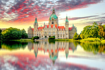 Obraz premium Rathaus, Hannover, Deutschland 