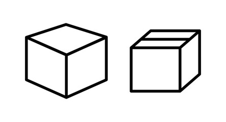 Box icon vector illustration. box sign and symbol, parcel, package